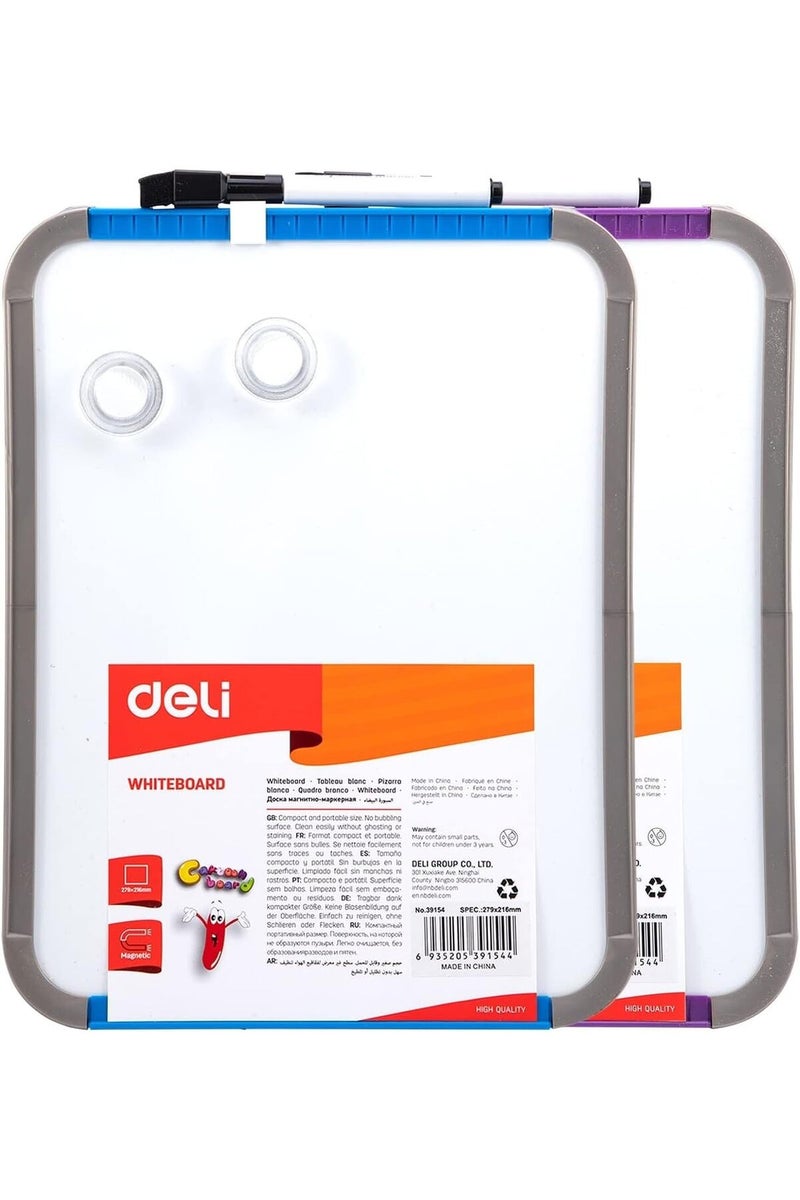 Deli Whiteboard, 279 mm x 216 mm x 22 mm, Assorted - Image 1