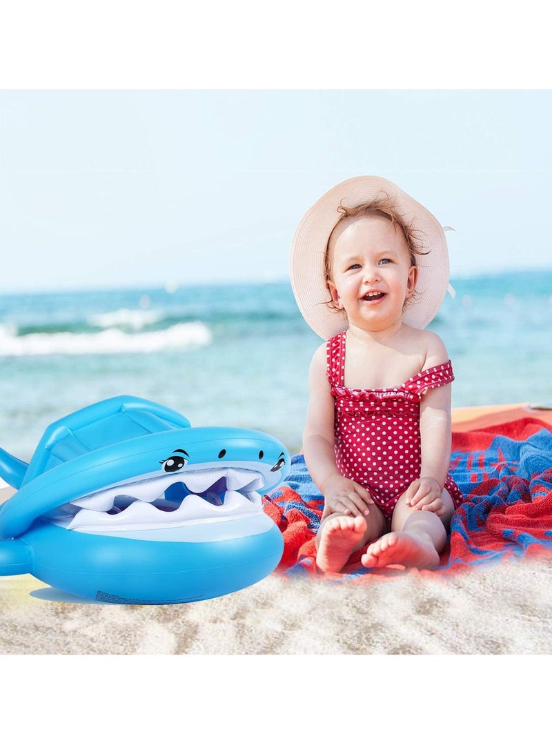 Generic - Baby Pool Float Swimming Float with Canopy Inflatable Floatie Swim Ring for Kids Aged 6-36 Months - Image 1