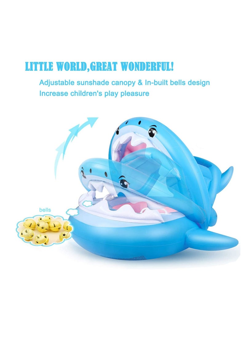 Generic - Baby Pool Float Swimming Float with Canopy Inflatable Floatie Swim Ring for Kids Aged 6-36 Months - Image 1