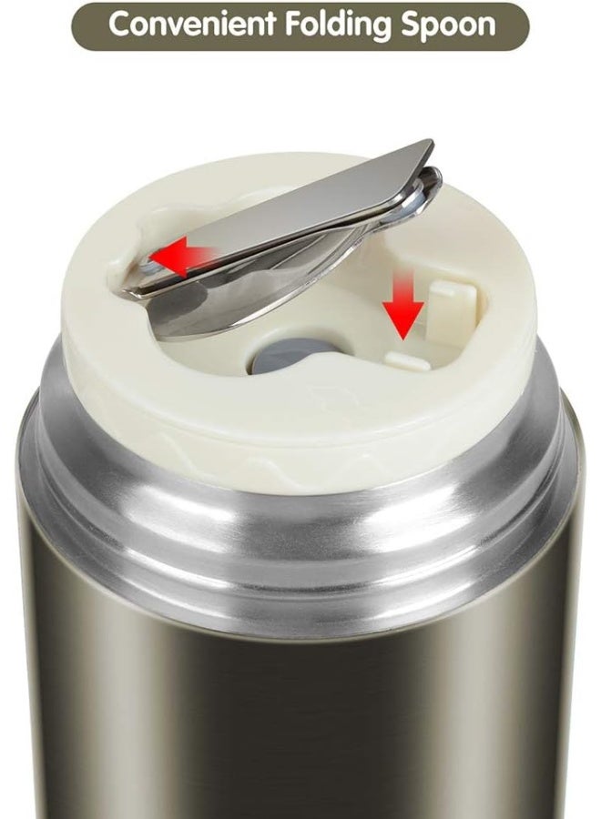 DaCool Hot Food Jar Insulated Lunch Box Container Vacuum Stainless Steel 16 Ounce Kids Adult Bento Box for Hot Food - Image 5