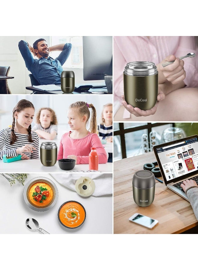 DaCool Hot Food Jar Insulated Lunch Box Container Vacuum Stainless Steel 16 Ounce Kids Adult Bento Box for Hot Food - Image 3