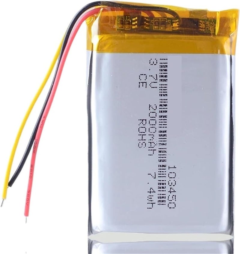3 7V 2000mAh بطارية ليثيوم أيون قابلة لإعادة الشحن 2 54 موصل 3 دبوس - Image 2