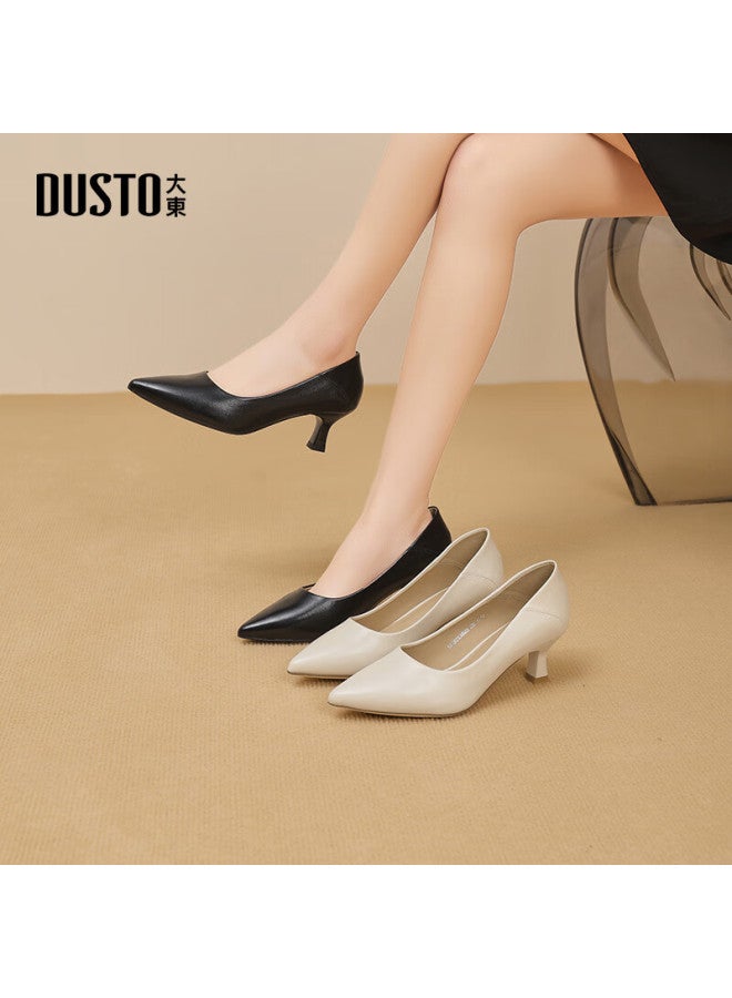 DUSTO Da Dong Commuter Shoes Women's Shoes Spring New Simple Wine Glass Heel High Heel Wrapped Toe C0800 - Image 2