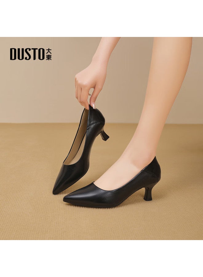 DUSTO Da Dong Commuter Shoes Women's Shoes Spring New Simple Wine Glass Heel High Heel Wrapped Toe C0800 - Image 4
