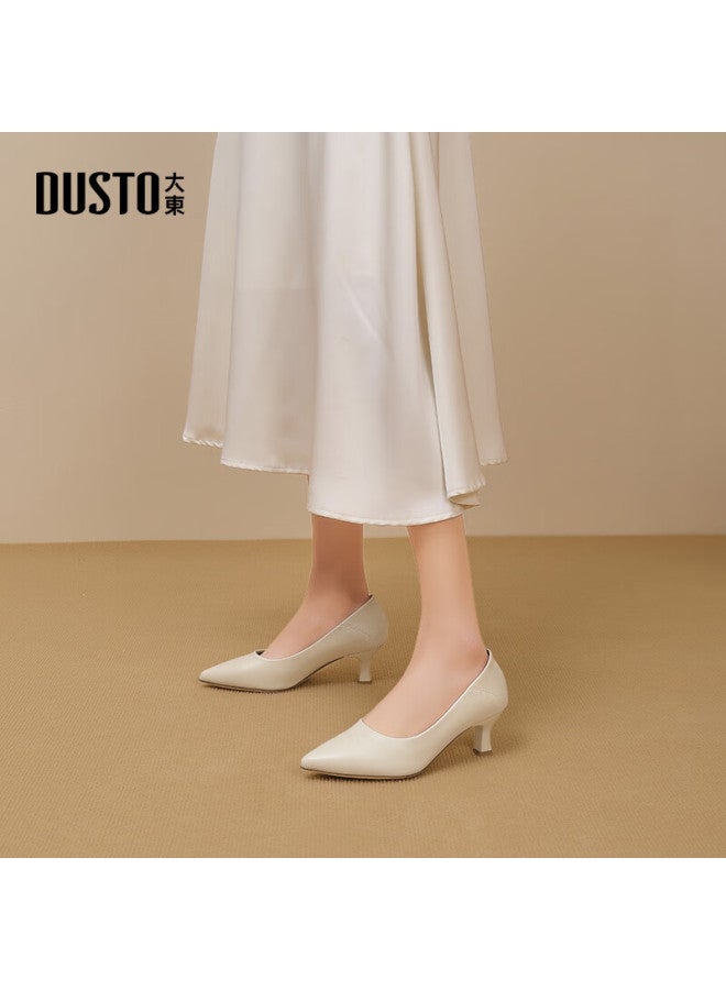 DUSTO Da Dong Commuter Shoes Women's Shoes Spring New Simple Wine Glass Heel High Heel Wrapped Toe C0800 - Image 3