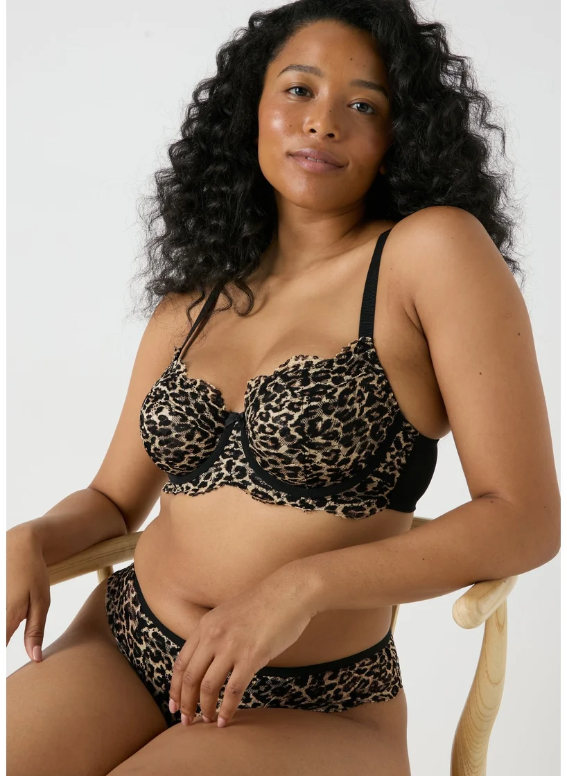 Matalan Leopard Lace D Plus Bra