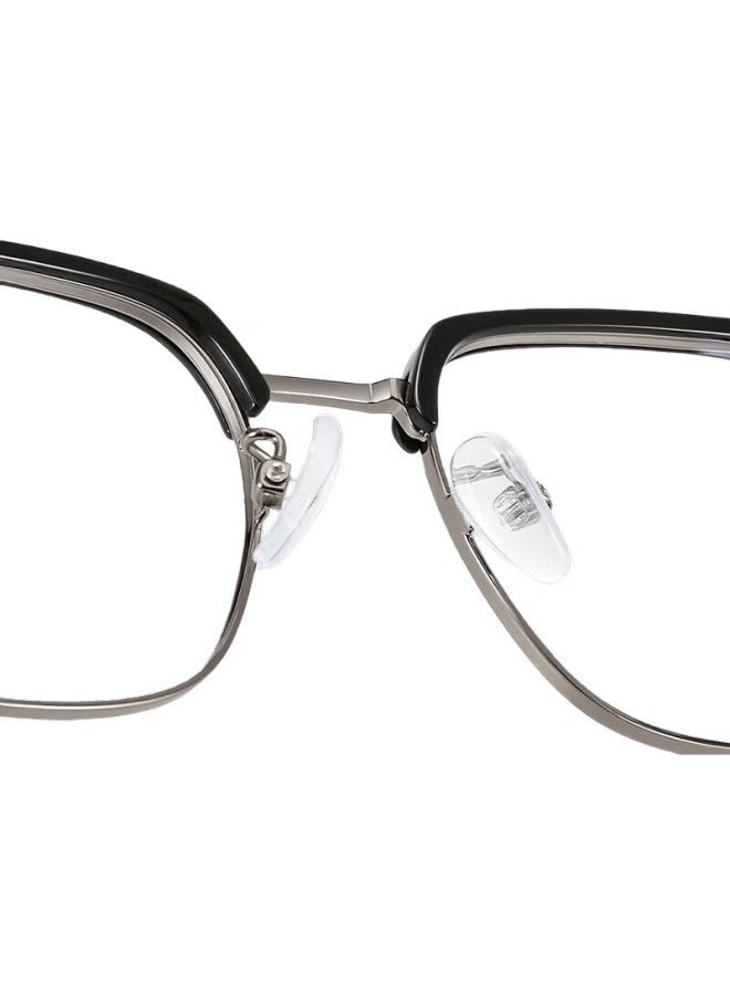 FESETE Blue Light Blocking Glasses, Prescription Glasses, Semi-Rimless Glasses, Professional Fitting For Myopia, Non-Prescription Glasses - Image 2