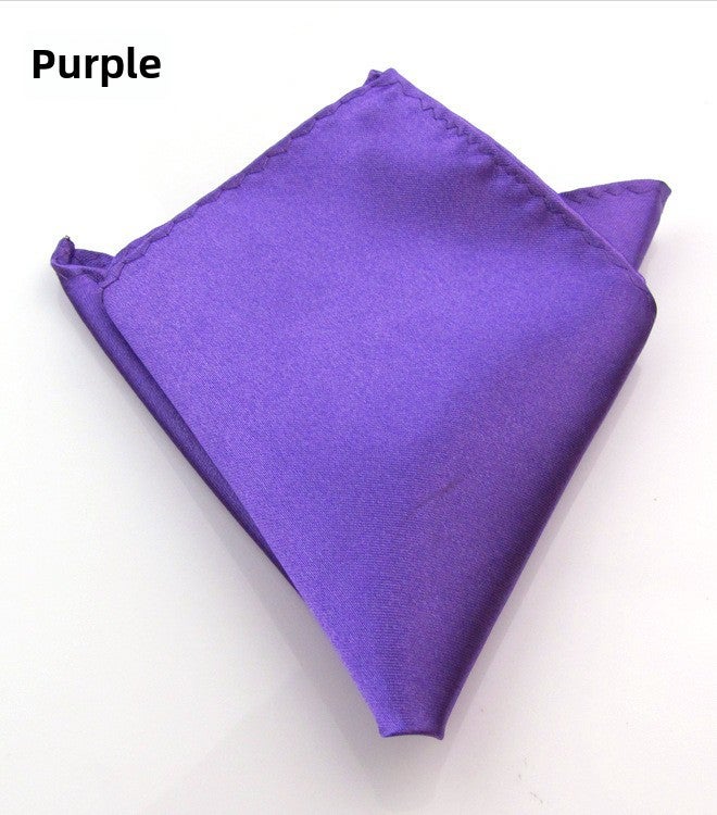 Mens Solid Formal Pocket Square Wedding Suit Handkerchief Purple 