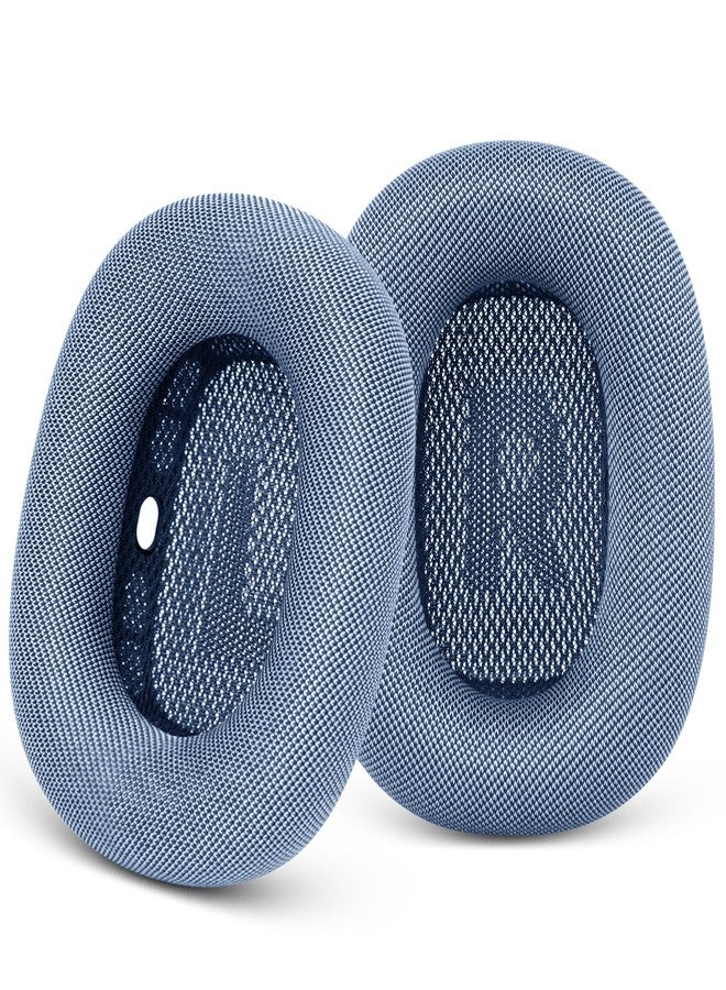 GEVO Upgraded Ear Cushions Replacement Earpads for Apple AirPods Max Headphones, Mesh Fabric Ear Pads Ear Covers with Memory Foam and Magnet for AirPods Max (Sky Blue) - Image 1