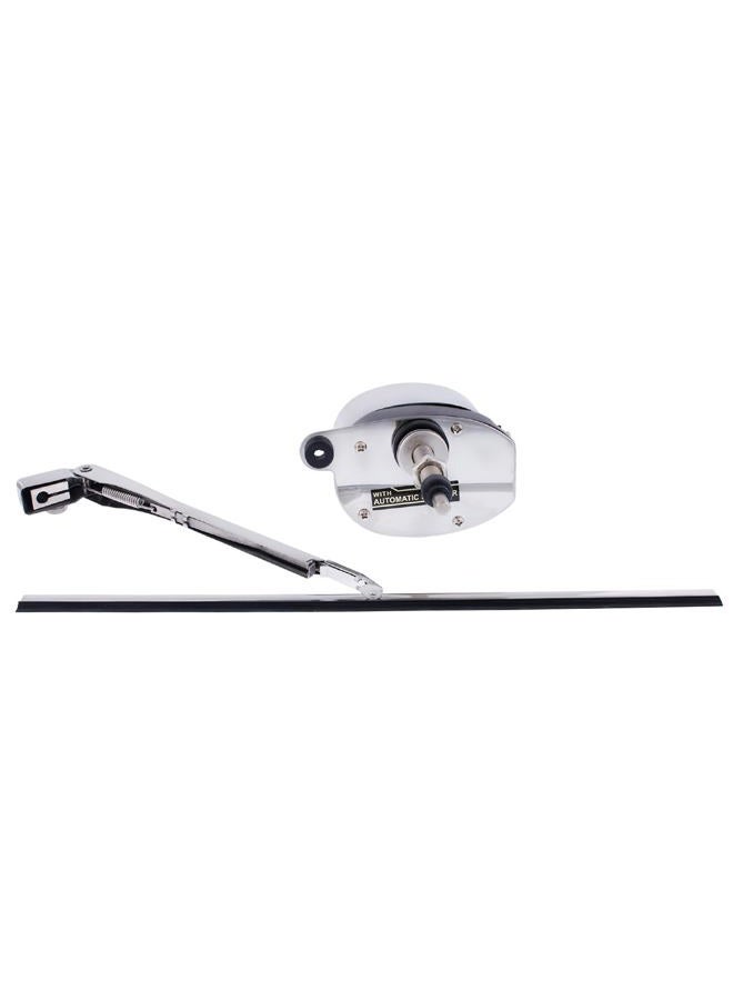 United Pacific Electric Wiper Motor Set, Stainless Steel Housing w/Wiper Arm & Blade, (A6236) - Image 2