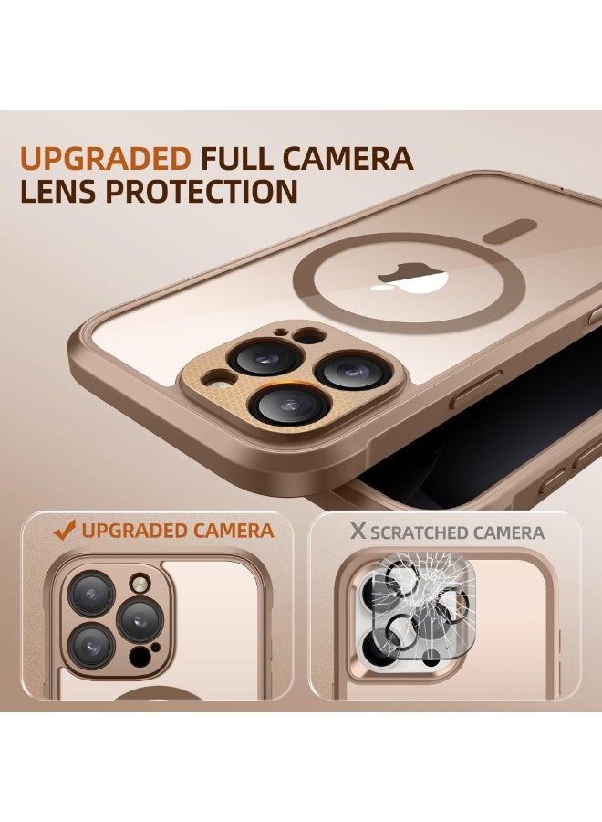 بيرفي جراب مغناطيسي لهاتف iPhone 16 Pro، متوافق مع MagSafe، واقي شاشة مدمج للخصوصية وحماية مطورة للكاميرا، جراب هاتف كامل الجسم مضاد للتجسس ومقاوم للصدمات لهاتف iPhone 16 Pro مقاس 6.3 بوصة، بني صحراوي - Image 5
