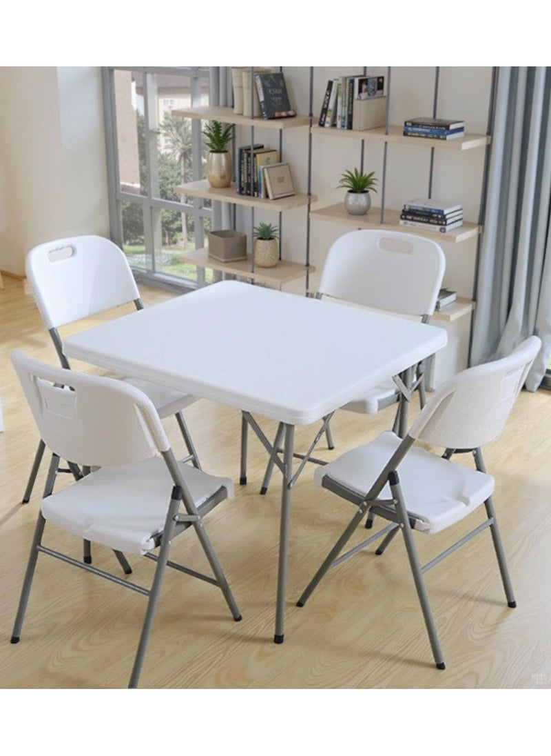Marcolo 86x86cm Folding Table – Heavy Duty, One-Piece Foldable Square Table with Steel Frame, for Indoor & Outdoor Use  - Image 2