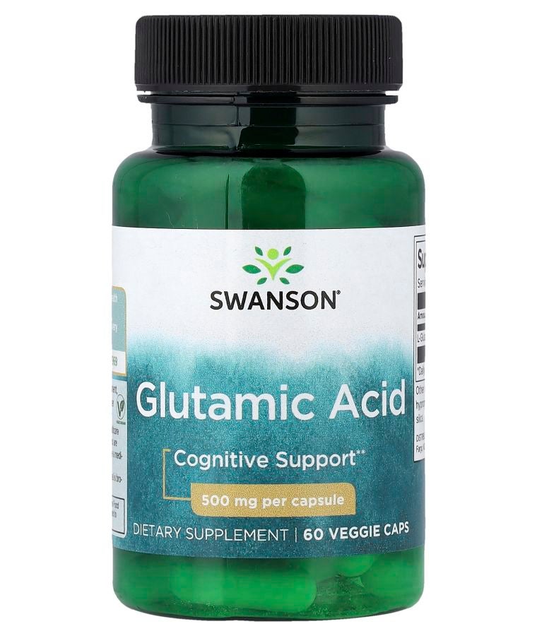 Glutamic Acid 500 mg 60 Veggie Caps