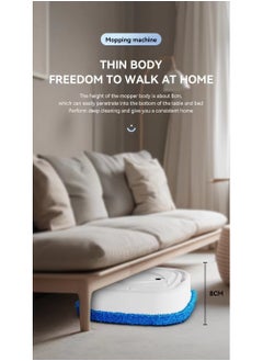 HD Wet and dry multifunctional robot automatic charging, cleaning, and humidification mop white  - Image 3