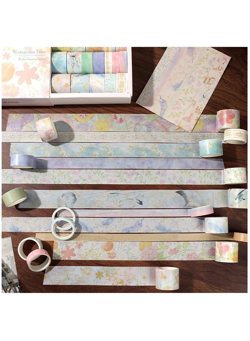 Y&D 20 Rolls Aesthetic Washi Tape Set, Wide Decorative 1/0.8/0.6/0.4/0.2" for Scrapbook Supplies, Cards, Crafts, Cute DIY Craft Decor, Gift Wrap - Image 2