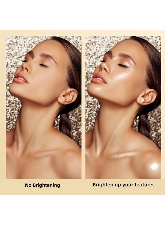 ELLESY ELESSY Highlighter Makeup Palette Face Highlighter Palette Glitter Illuminator Highlighter Palette Shimmer Highlighter Powder Kit Highlight Makeup Palette -SUN GLOW - Image 5
