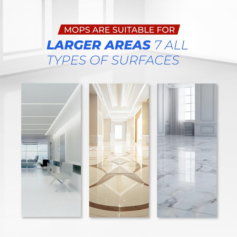 Monkey 555 ممسحة تي الشهيرة | خيوط قطنية فائقة الامتصاص | رأس ممسحة قابل للتبديل | مقبض خشبي قوي وممدود | خطاف بلاستيكي متين - Image 5