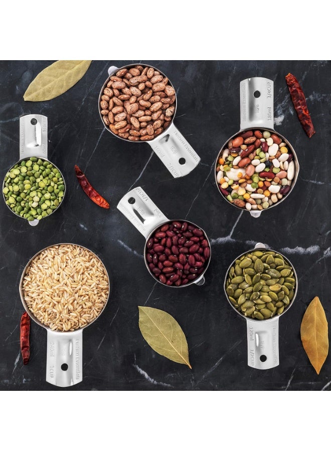 Hudson Essentials Stainless Steel Measuring Cups Set (6 Piece Set) - Image 5