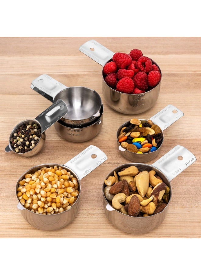 Hudson Essentials Stainless Steel Measuring Cups Set (6 Piece Set) - Image 4