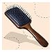 Scarlet Line Professional Maple Wood Anti Static Large Paddle Hair Brush with Curved Wooden Handle for Men and Women, Brown Colour - Image 2