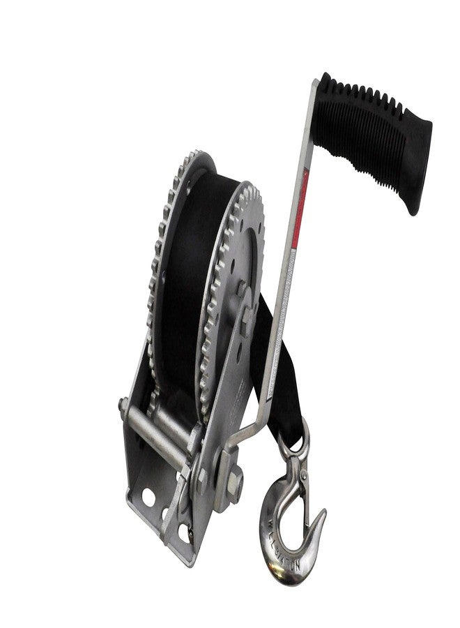 وينش SeaSense 2000LB المجلفن ذو المحرك المزدوج مع حزام بطول 25 قدم، صغير، فضي