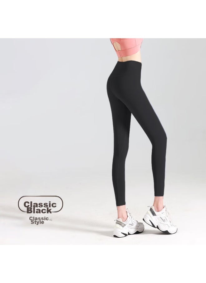 Miniso Miniso Yoga Pants For Women, Naked-feel Pilates Yoga Wear, Sports Fitness Leggings, Tight-fitting Pants, Quick-dry Pants, High-waisted Butt-lifting Shark Pants  - Image 1