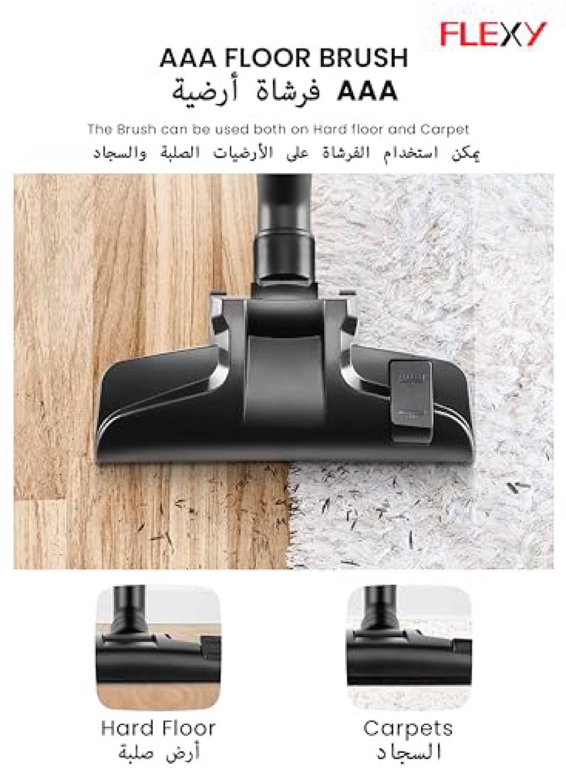 Flexy - FLEXY Vacuum Cleaner - 360° Rotary Wheels, Multi-Filtration System, Dust Full Indicator, Wind-Blow Function, Iron Tank, 21L, 1800 W Max, Low Noise, 2-Year Warranty. - Image 1