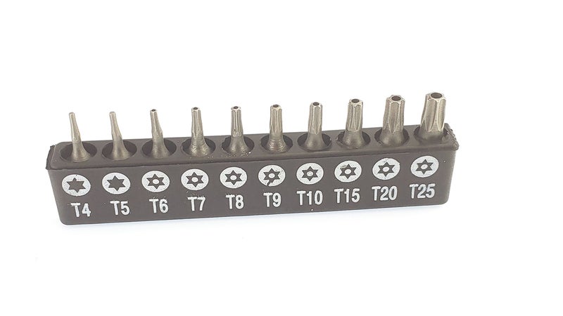 Silverhill Tools ABSTS10 10 piece Torx Security Bit Set, 1/4 inch Shank Size, includes T4, T5, TS6, TS7, TS8, TS9, TS10, TS15, TS20, TS25 - Image 3