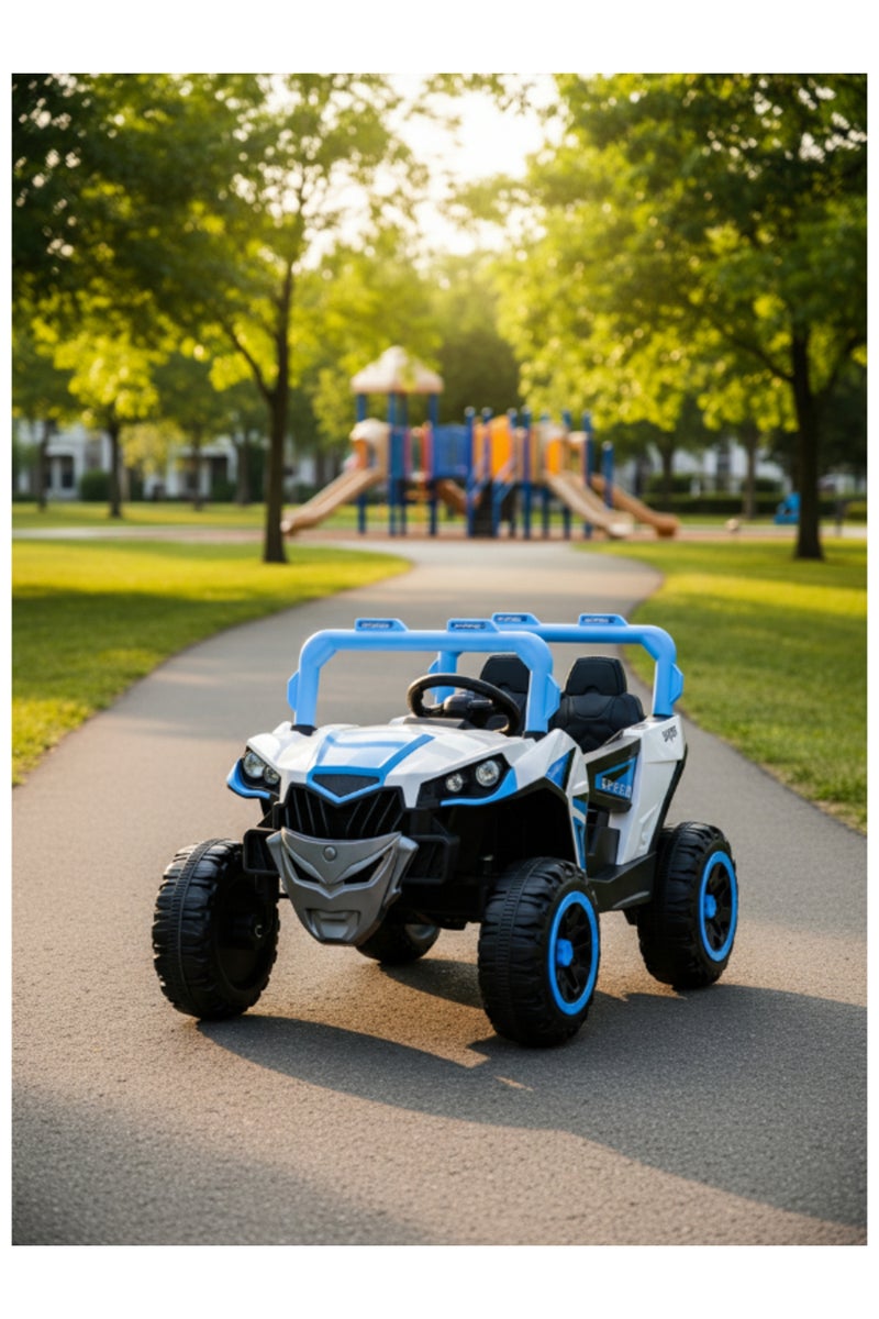 CAR Electric 4WD Ride-On Car for Boys - Blue - Image 2