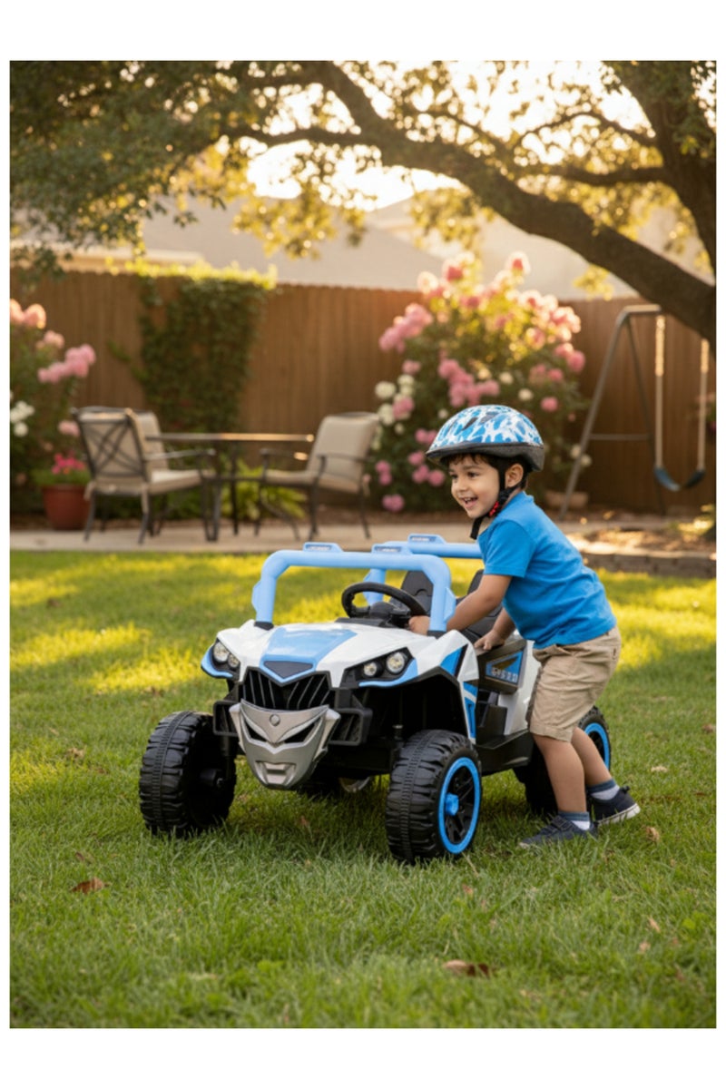 CAR Electric 4WD Ride-On Car for Boys - Blue - Image 1