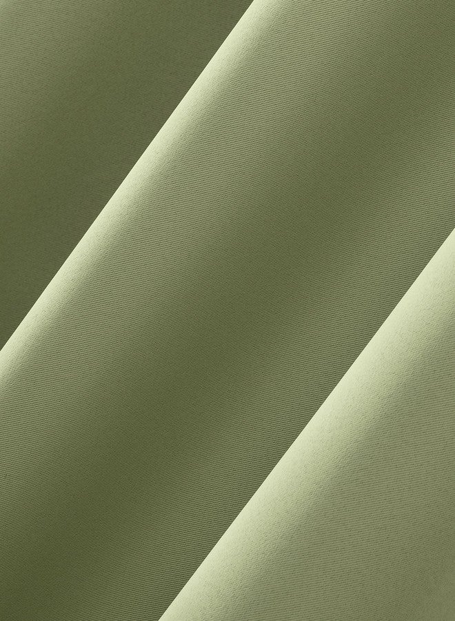 Sun Zero Soho Energy Saving Blackout Rod Pocket Window Tie-up Balloon Shade, 40" x 63", Sage Green - Image 4