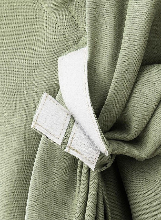 Sun Zero Soho Energy Saving Blackout Rod Pocket Window Tie-up Balloon Shade, 40" x 63", Sage Green - Image 5