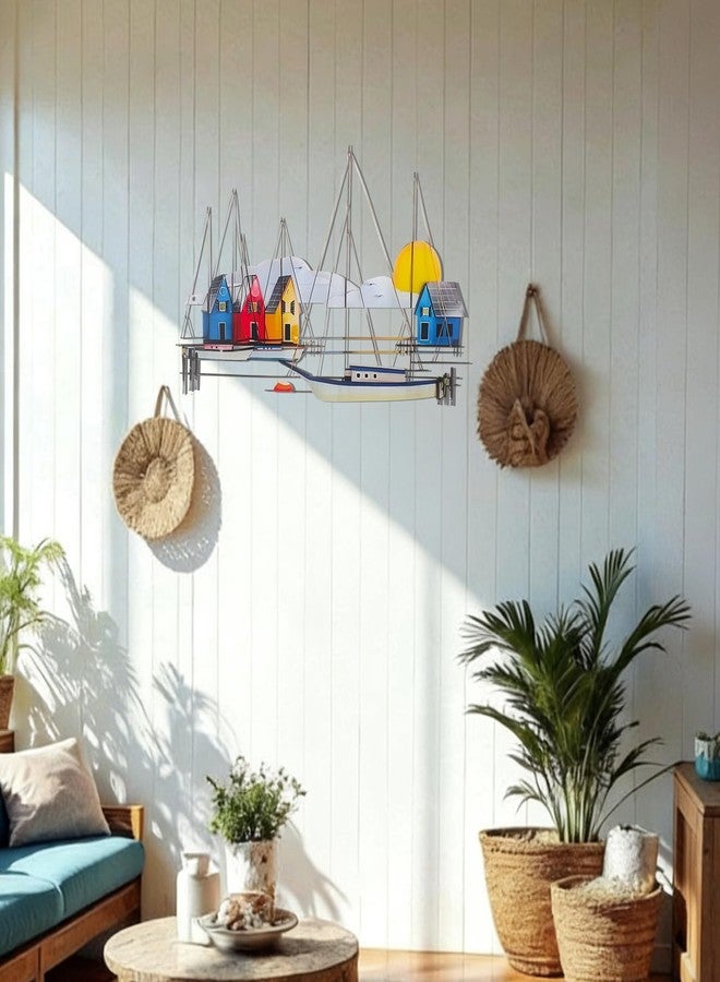 Otoolling Metal Ship Wall Decor Sailing Boat Ornament Large Sailboat Wall Sculpture Coastal Nautical Hanging Decor Art for Living Room Bedroom Indoor Outdoor(Classic) - Image 5