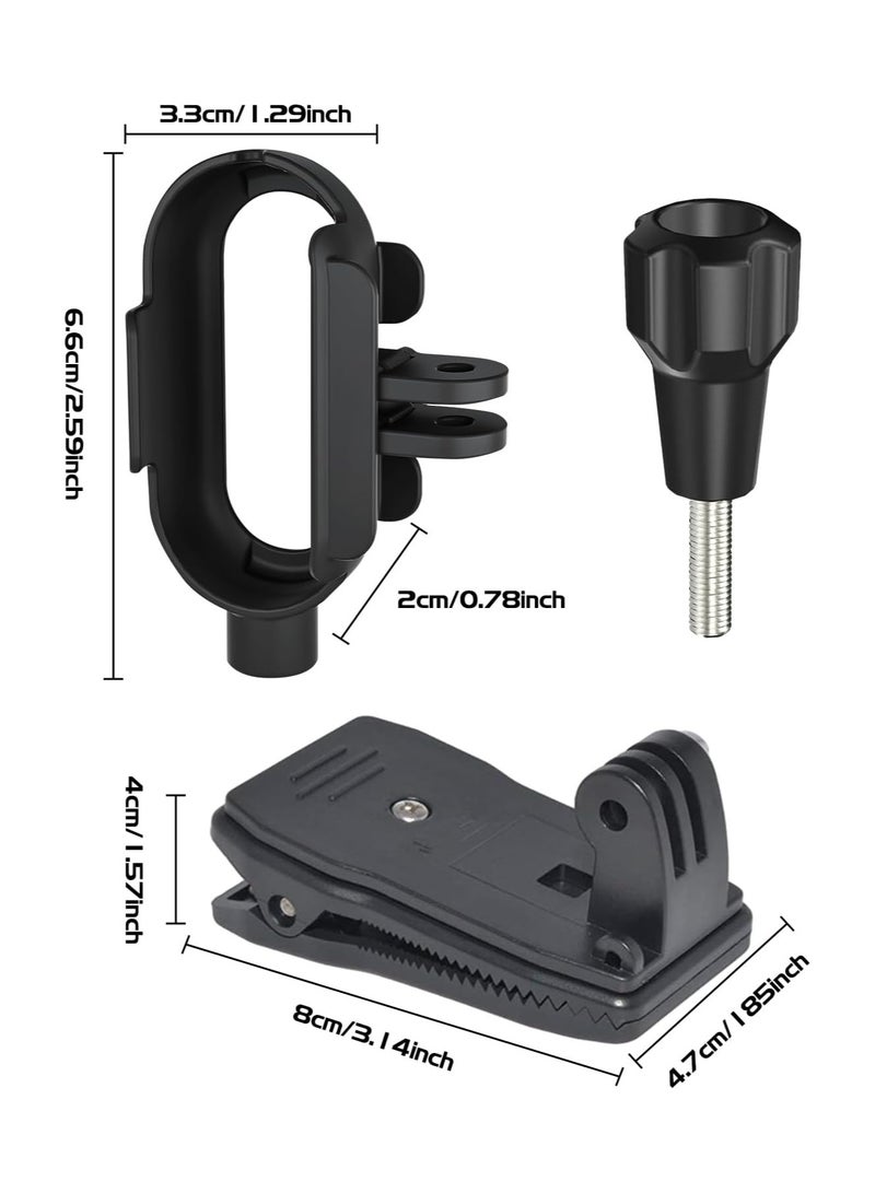 Camera Mount for Insta360 Go 3S/Go 3, Camera Protector Bracket Holder with 1/4’ Threaded Adapter + Backpack Shoulder Strap Clip for Insta360 GO 3 Sports Camera Accessory - Image 4