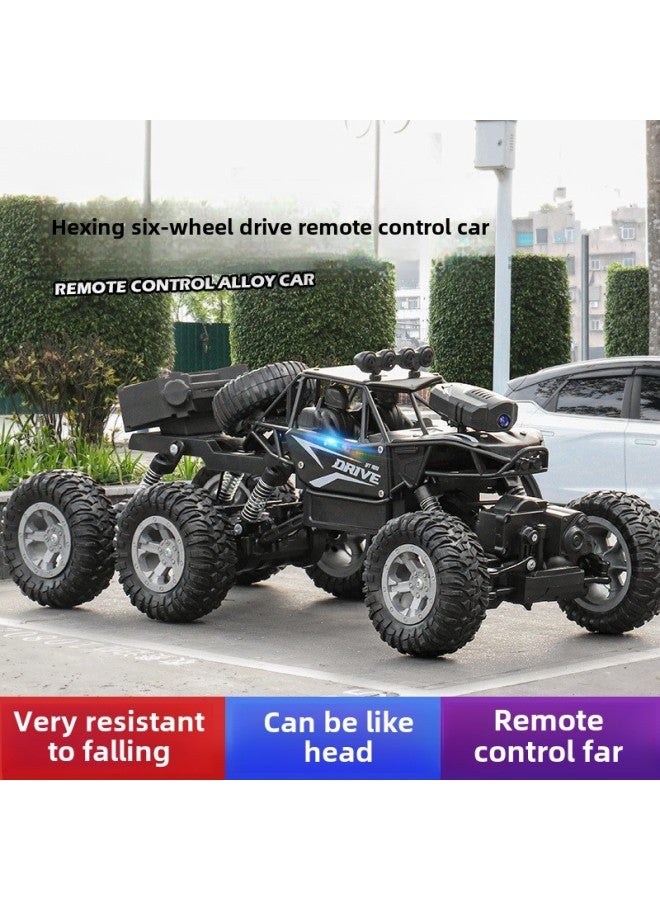 Alloy Remote Control Car High-speed Four-wheel Drive Racing Car Drift Climbing Big Foot Off-road Vehicle Boy Electric Children's Toy Car-Color:Vr Alloy Black 8k High-definition Camera/mobile Phone Dual Control/5g-Scale:Four Batteries, 180 Minutes Of Battery Life + Remote Control Battery + Charging Cable - Image 3