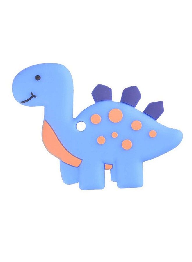 iSweven Dinosaur Shaped Food Grade Silicone Baby Teethers Bpa Free Chew Toys Teethers For Babies ; Baby Gum Molar Chew Toy Relieve Long Tooth Pain ; Tooder Teething Pacifier (3 12 Months Blue) - Image 1