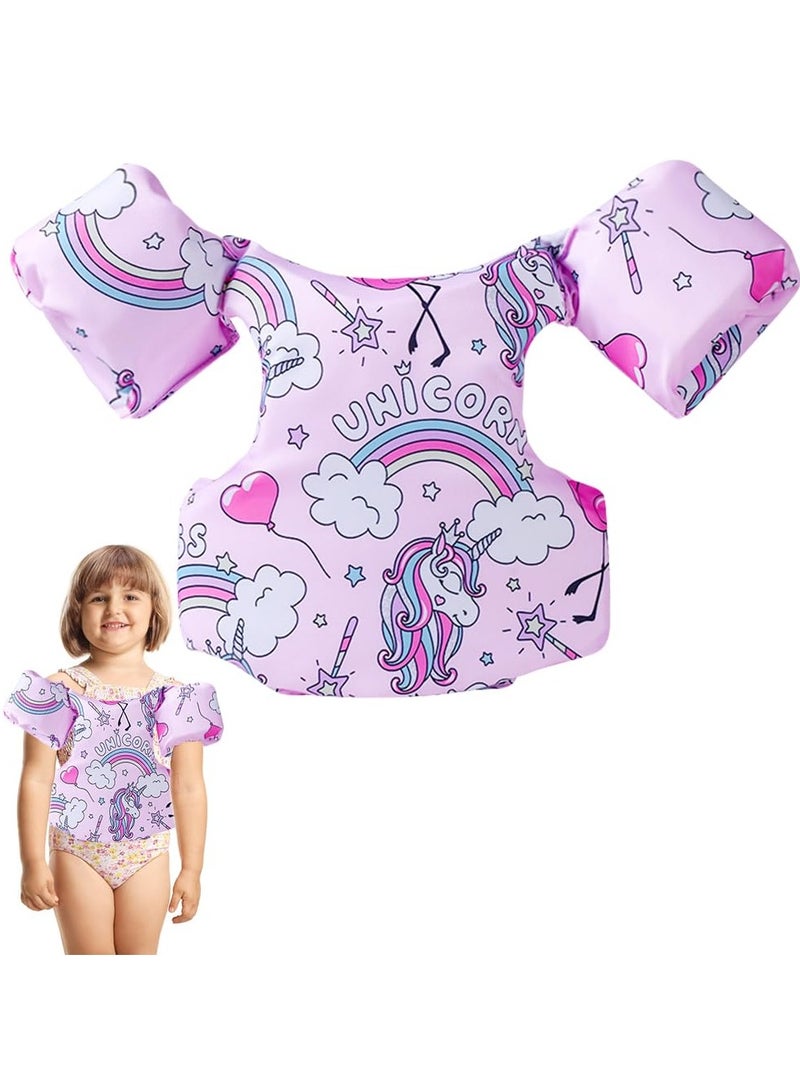 SYOSI Toddler Float Swimsuit Jacket Vest with Safety Strap, Buoyancy Childrens Swim Jacket with Adjustable Strap for 2-6 Years Old Boys Girls Toddler - Image 1