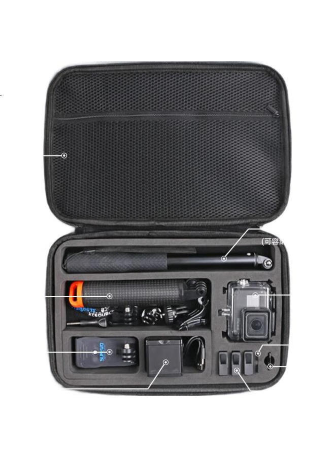 Surewo Waterproof Storage Case For Gopro Action Camera, Portable Anti-Drop Shockproof Bag For Travel, 13 12 11 10 Protective Cover Storage Accessory - Image 1