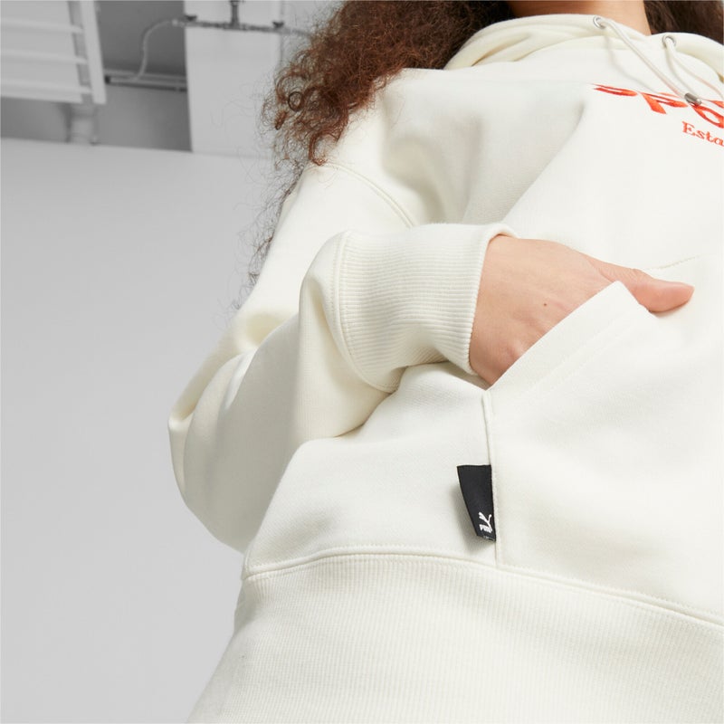 PUMA Team Womens White Hoodie - Image 4