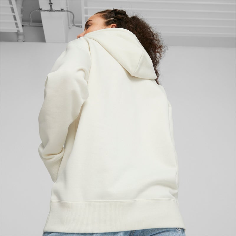 PUMA Team Womens White Hoodie - Image 5