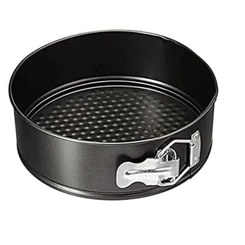 TrendyTrolley 8 Inch Round Cake Tin Springform Pan | Carbon Steel Non-Stick Cake Baking Mould for Microwave, Oven OTG | Dishwasher & Freezer Safe Bakeware (20 cm) - Image 1