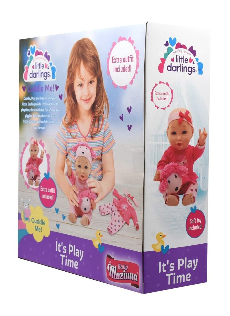 Baby Maziuna Little Darlings It's Play Time 12" Doll With Accessories  - Image 3