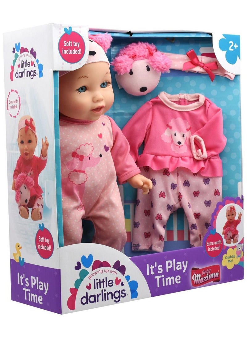 Baby Maziuna Little Darlings It's Play Time 12" Doll With Accessories  - Image 2