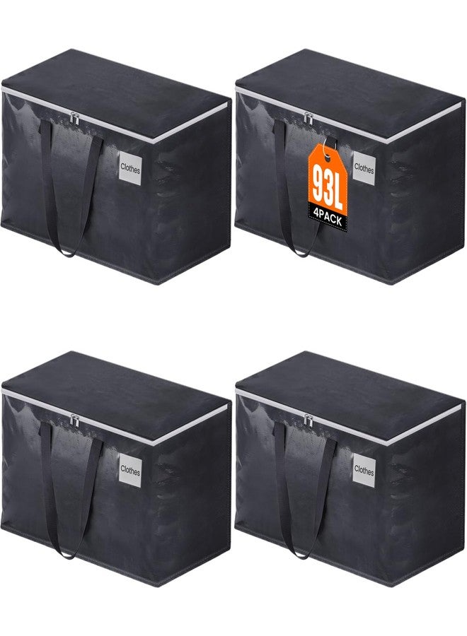 Fabspace Moving Bags Heavy Duty with Strong Zippers and Handles Collapsible Moving Supplies, Storage Totes for Packing & Moving Storing 93L 4Pack - Image 1