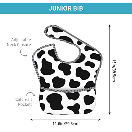 Qwalnely Cow Print Baby Stuff 2Packs Baby Bibs for 6-24 Months Waterproof Washable Fabric for Boys Girls Stuff, Newborn Toddler Bibs - Image 3