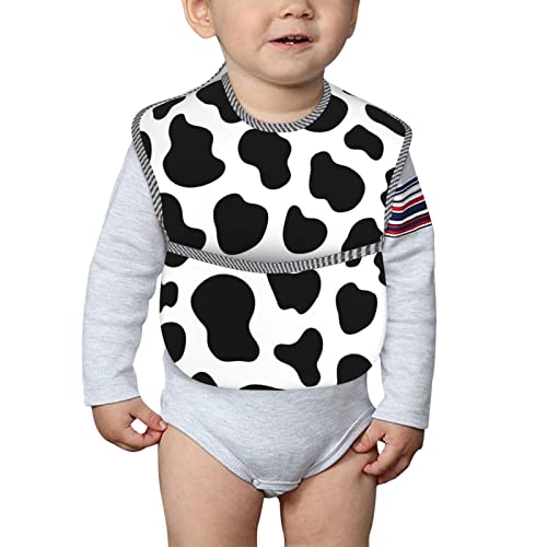 Qwalnely Cow Print Baby Stuff 2Packs Baby Bibs for 6-24 Months Waterproof Washable Fabric for Boys Girls Stuff, Newborn Toddler Bibs - Image 4