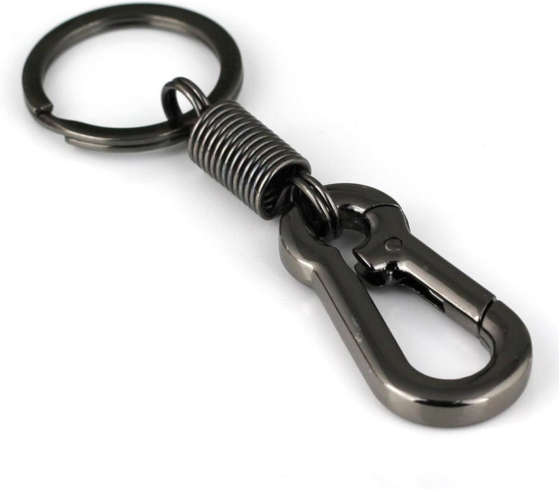 Retro Style Simple Strong Carabiner Shape Keychain - Black - Image 3