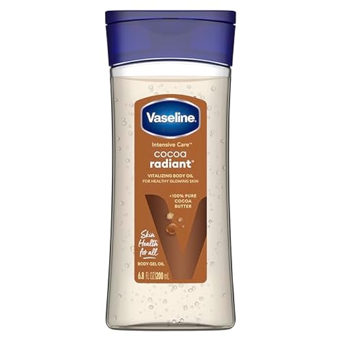 Vaseline Intensive Care Body Gel Oil, Cocoa Radiant, 6.8 oz,Transparent - Package May Vary - Image 1