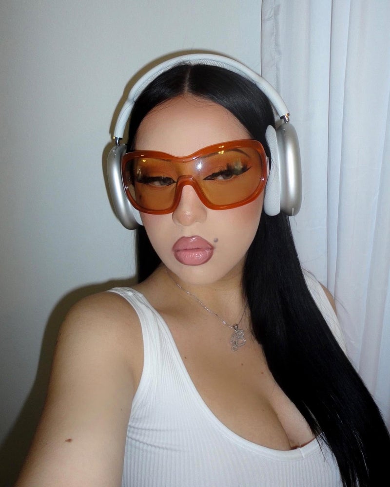 TYA Oversized Trendy Wrap Around Sunglasses for Women Men - Cool Concert Orange shades 2000s Retro Round Big Shield Glasses - Image 4