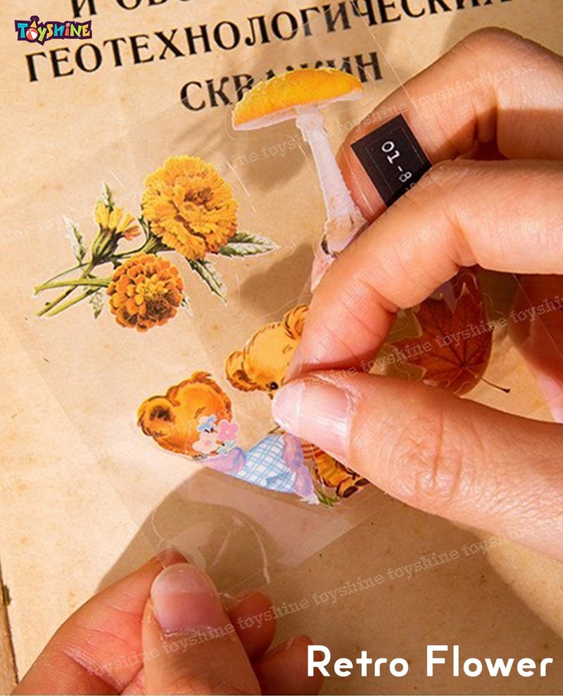 Toyshine 640Pcs Vintage Nature Stickers (100 Sheets) for Junk Journal Supplies, Retro Flower Butterfly Plant Mushroom Decorative Stickers for Scrapbook, DIY Crafts Album Phone Cases Laptops Notebook - Image 3